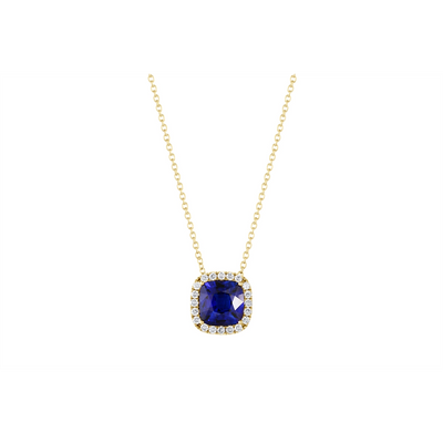 Necklaces Necklaces in Yellow Gold containing Multi-gemstone, Diamond, Sapphire 435017
