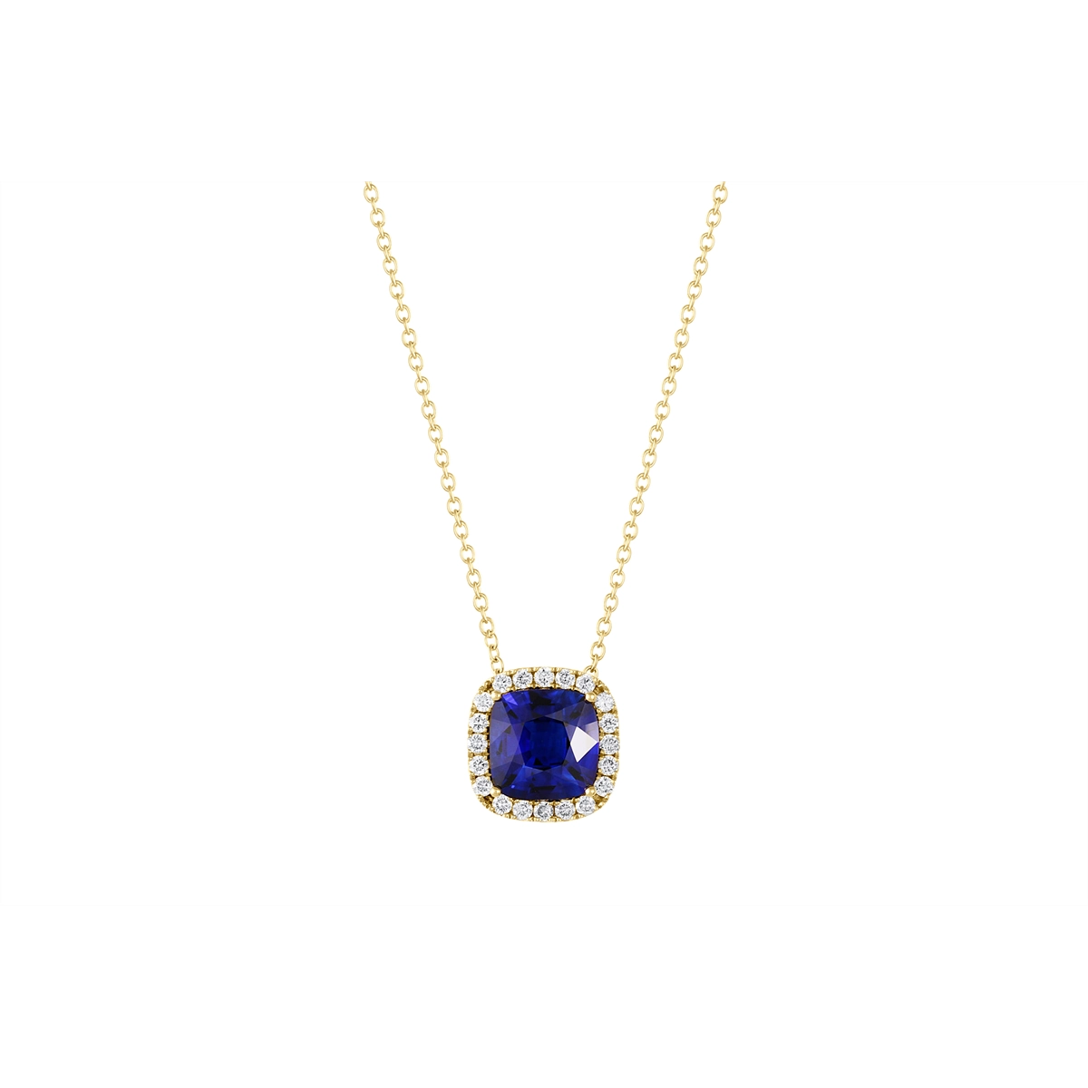 Necklaces Necklaces in Yellow Gold containing Multi-gemstone, Diamond, Sapphire 435017