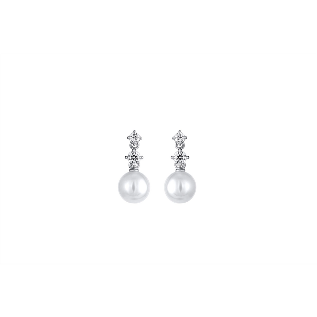 Mikimoto Earrings in White Gold containing Multi-gemstone, Diamond, Pearl MEQ10198ADXW