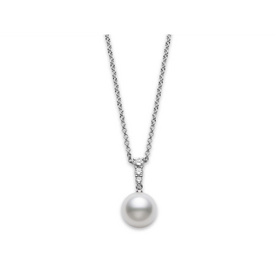csv_image Mikimoto Necklace in White Gold containing Multi-gemstone, Diamond, Pearl PPA404NDW
