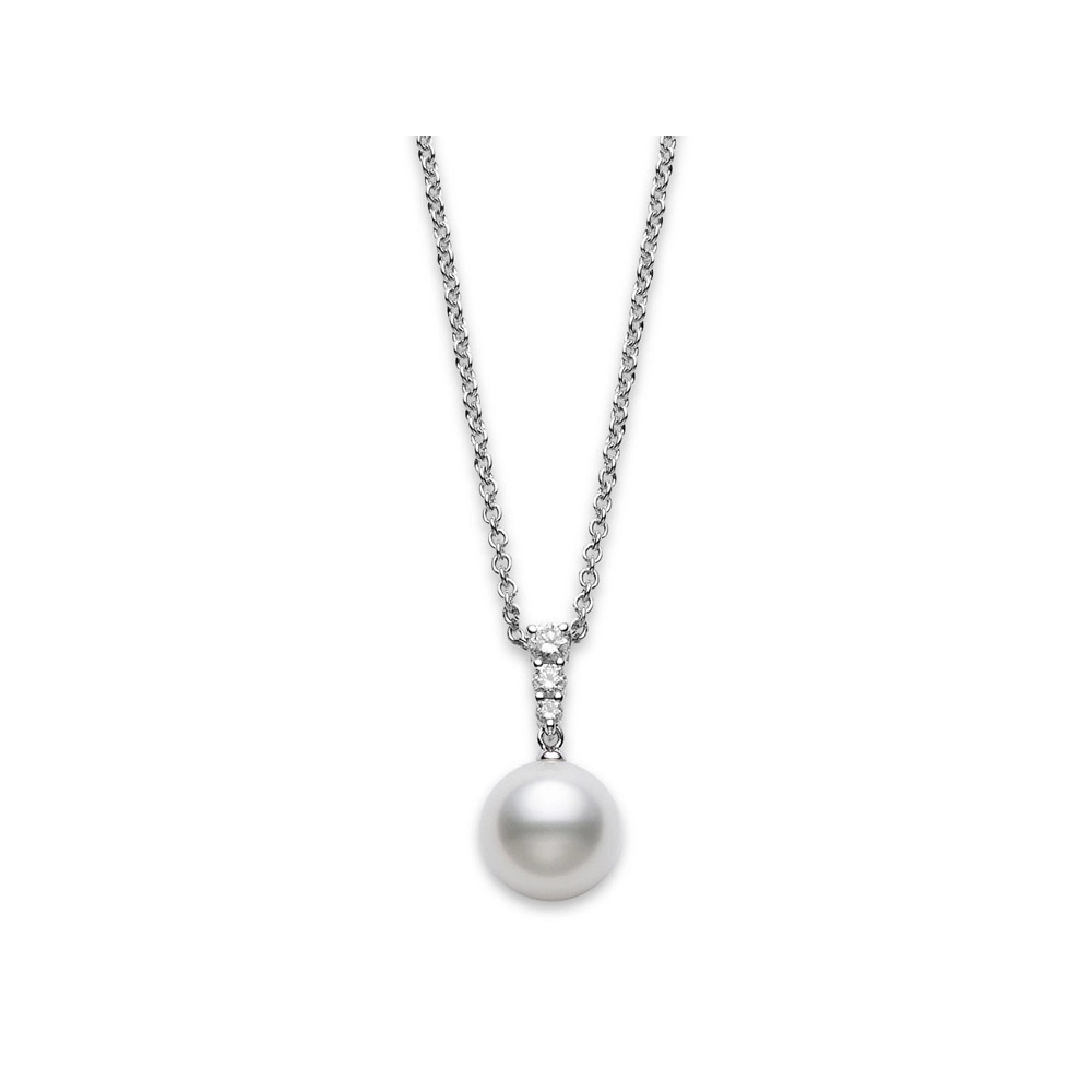 Mikimoto Necklaces in White Gold containing Multi-gemstone, Diamond, Pearl PPA404NDW