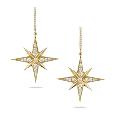 Doves Earrings in Yellow Gold containing Diamond E9946-1
