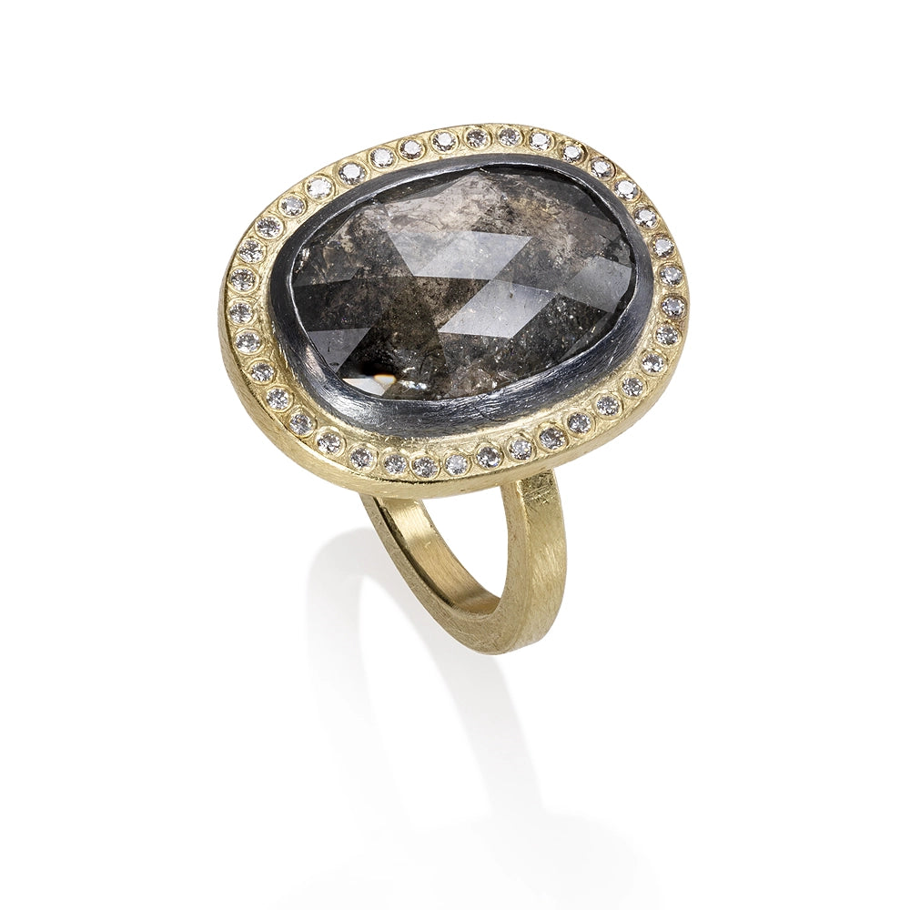 Todd Reed Rings in Mixed Metals containing Multi-gemstone, Diamond TRDR700-3-O3