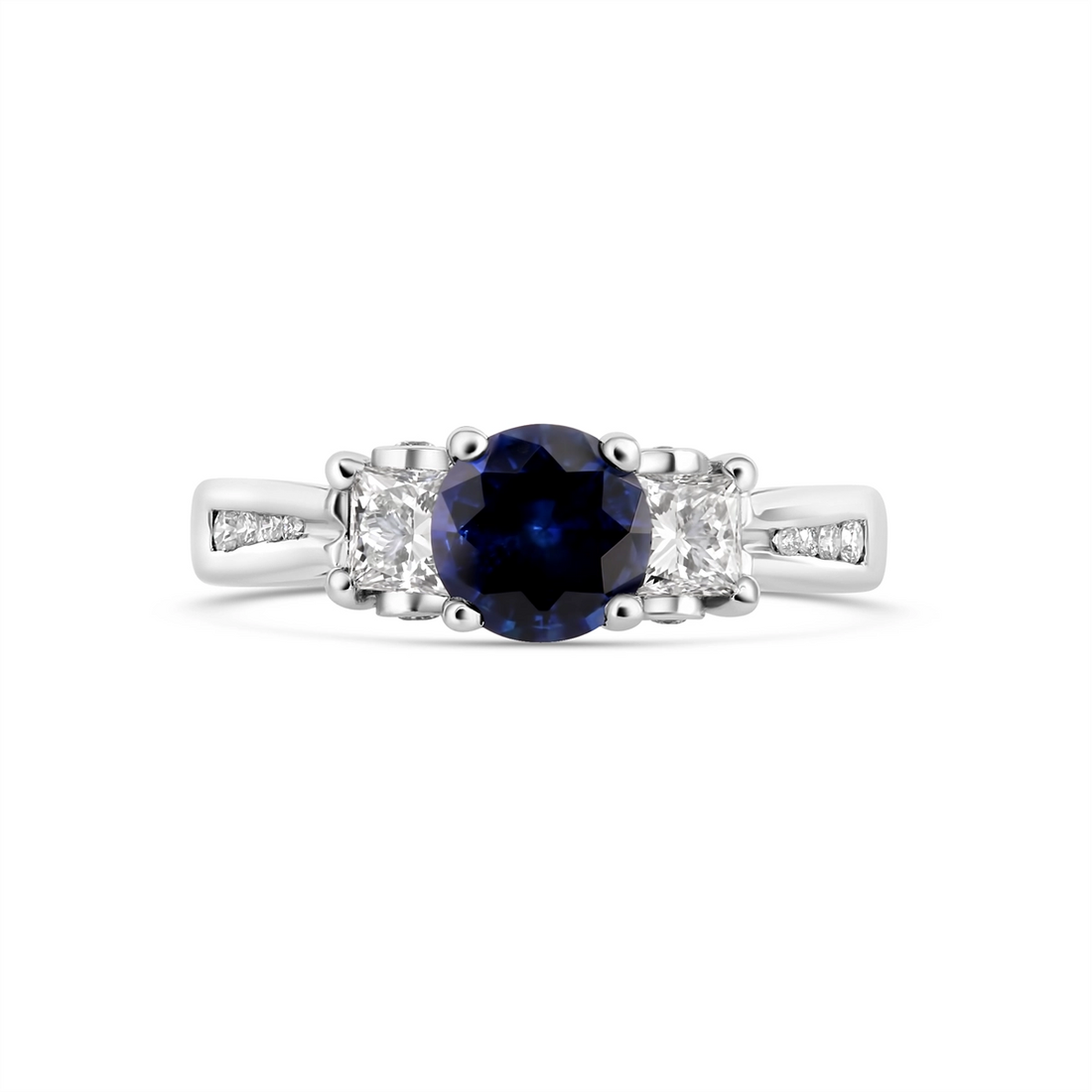 Rings Rings in Platinum/Palladium containing Multi-gemstone, Diamond, Sapphire 435278