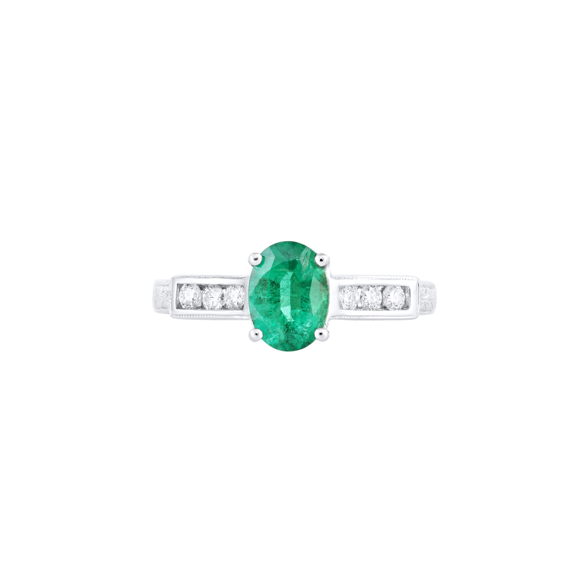 Rings Rings in Platinum/Palladium containing Multi-gemstone, Diamond, Emerald 435282