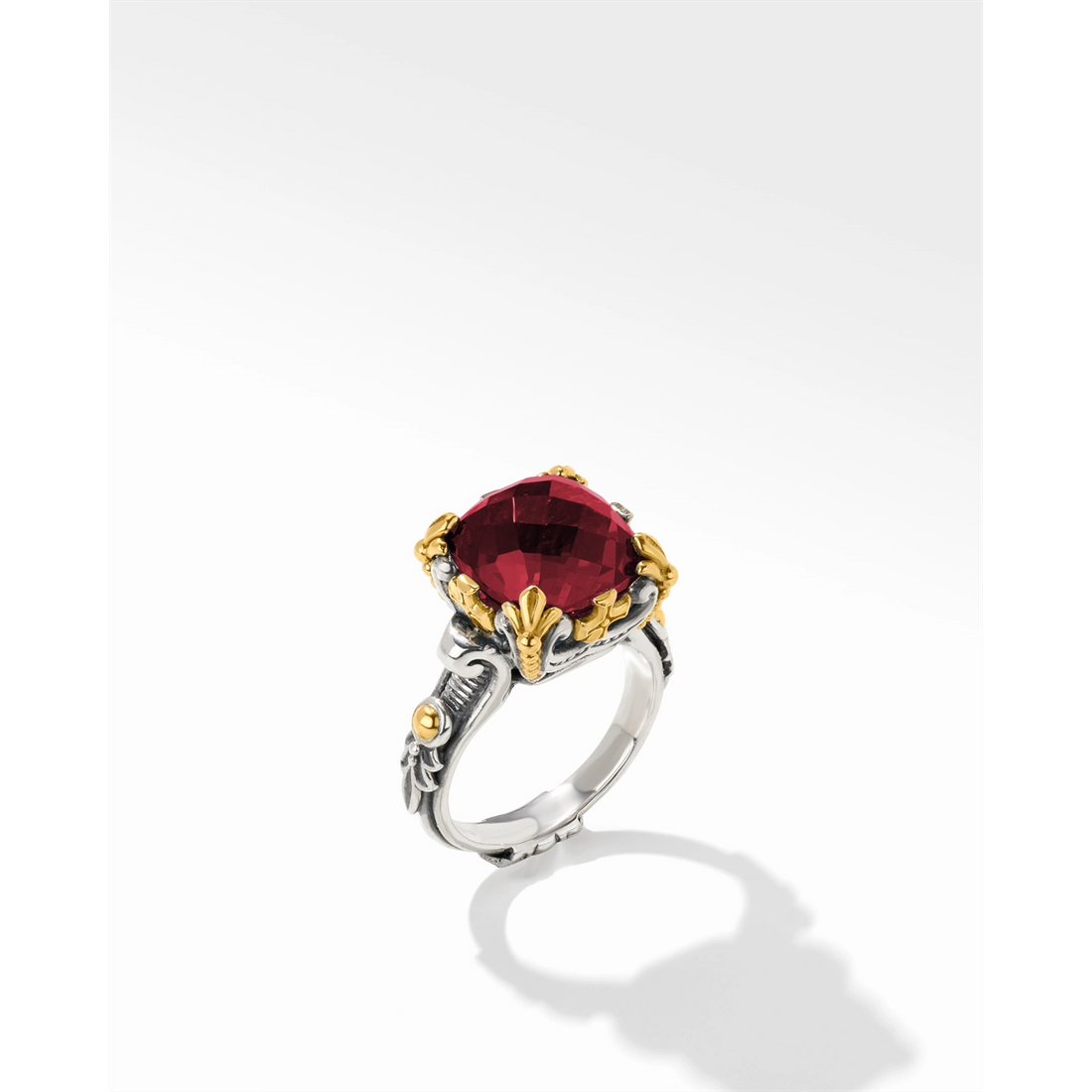 Konstantino Rings in Mixed Metals containing Corundum DMK2124-545-S7