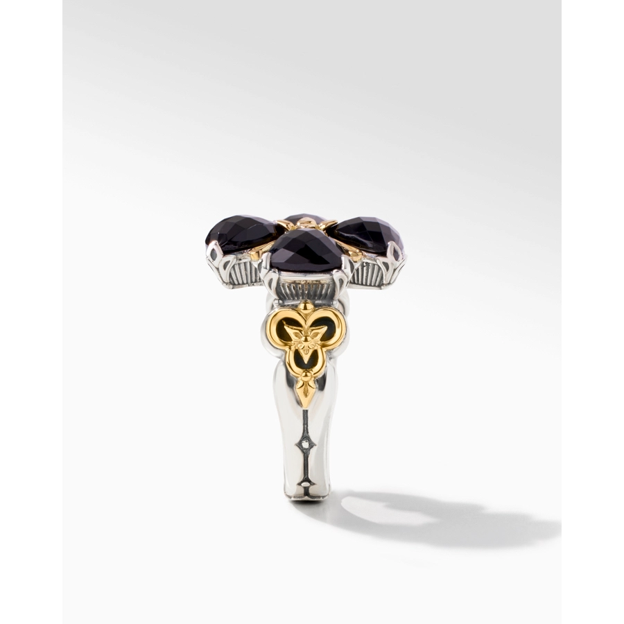 Konstantino Rings in Mixed Metals containing Black onyx DMK2156-120-S7