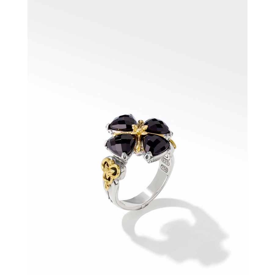 Konstantino Rings in Mixed Metals containing Black onyx DMK2156-120-S7