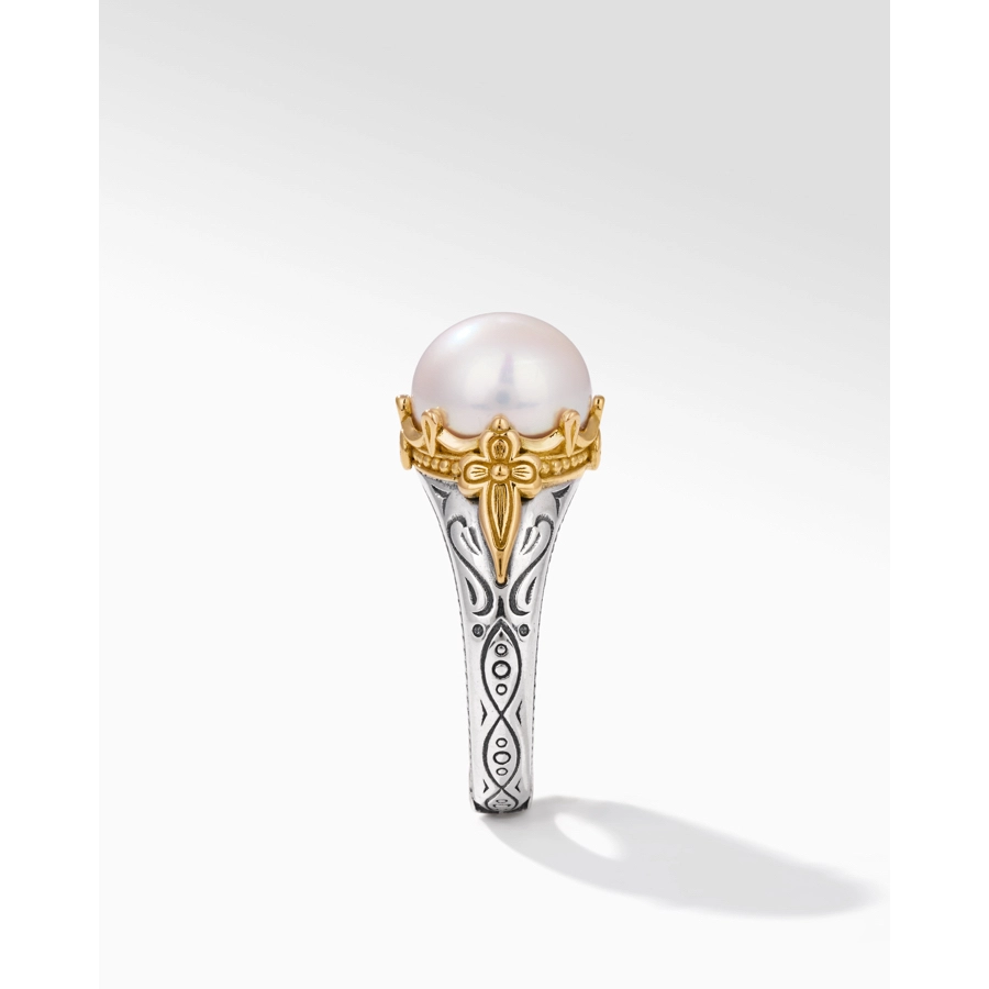 Konstantino Rings in Mixed Metals containing Pearl DMK2163-122-S7