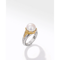 Konstantino Rings in Mixed Metals containing Pearl DMK2163-122-S7