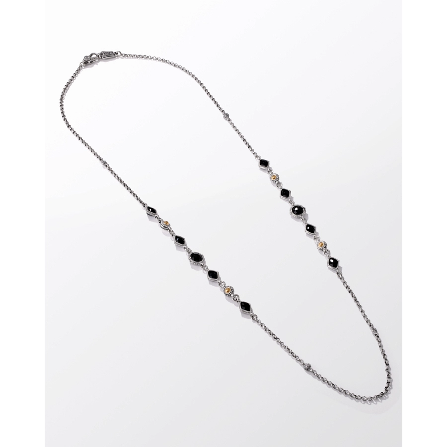 Konstantino Necklaces in Mixed Metals containing Black onyx KOMK4790-120-28