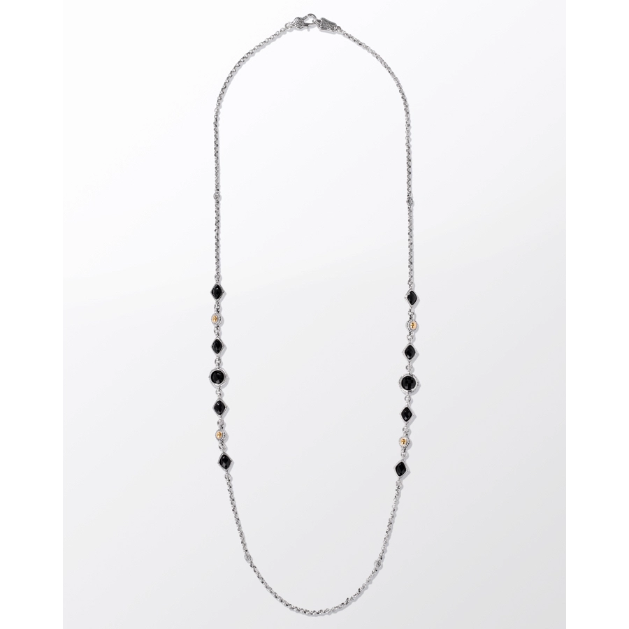 Konstantino Necklaces in Mixed Metals containing Black onyx KOMK4790-120-28