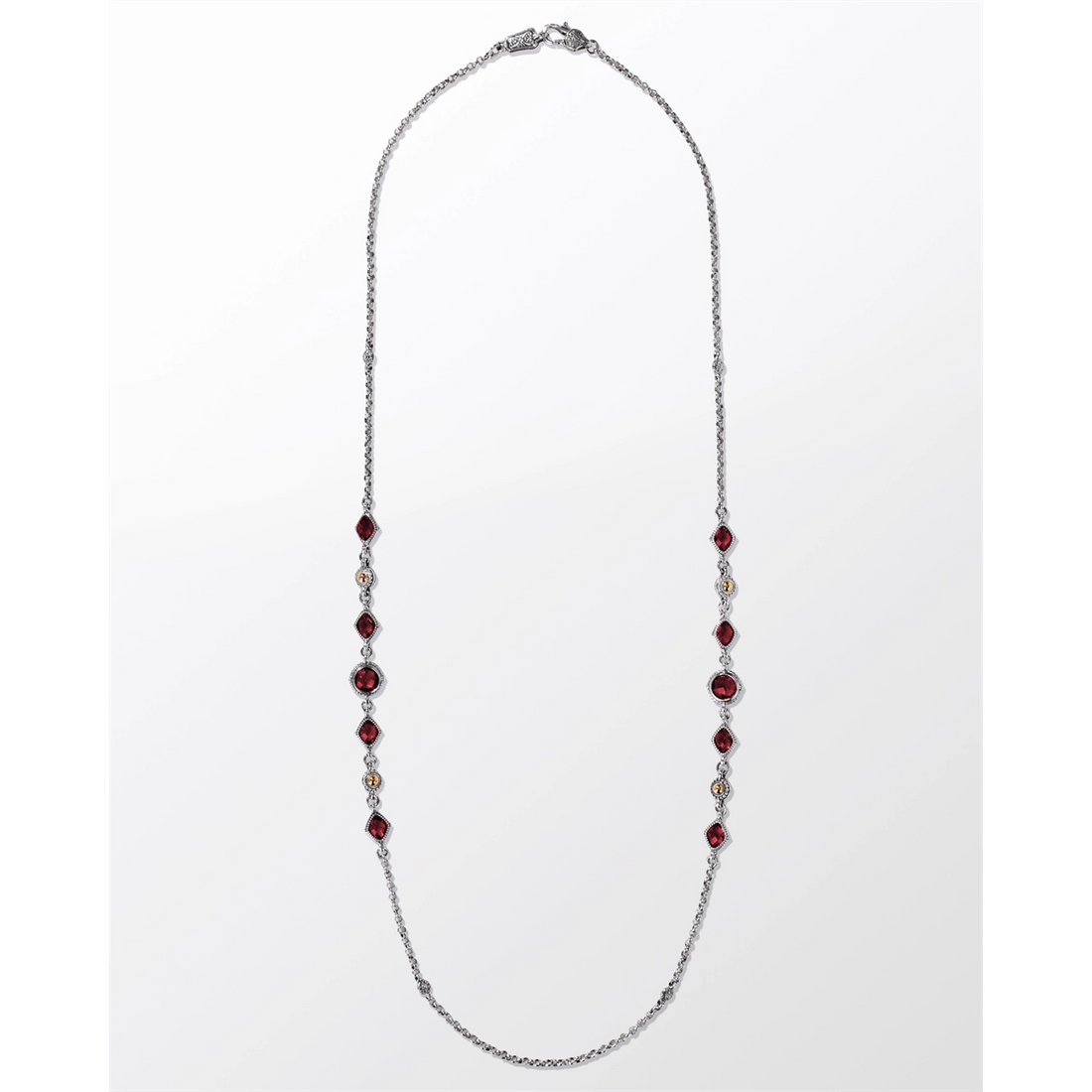 Konstantino Necklaces in Mixed Metals containing Corundum KOMK4790-545-28
