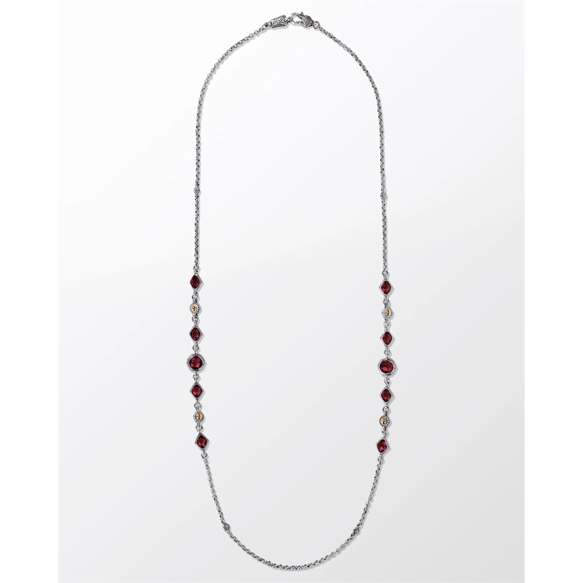 Konstantino Necklaces in Mixed Metals containing Corundum KOMK4790-545-28