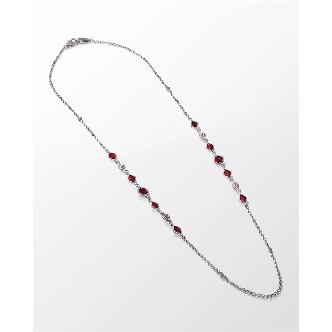 Konstantino Necklaces in Mixed Metals containing Corundum KOMK4790-545-28