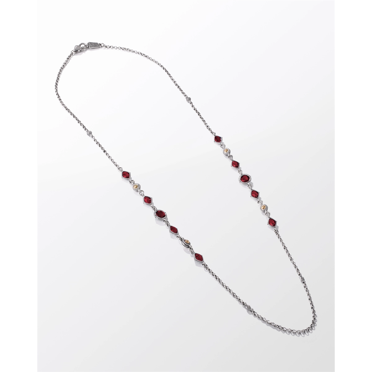 Konstantino Necklaces in Mixed Metals containing Corundum KOMK4790-545-28
