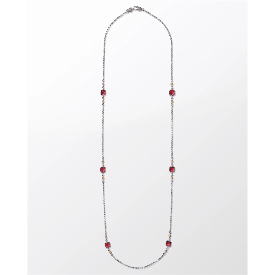Konstantino Necklaces in Mixed Metals containing Corundum KOMK4792-545-36-6U