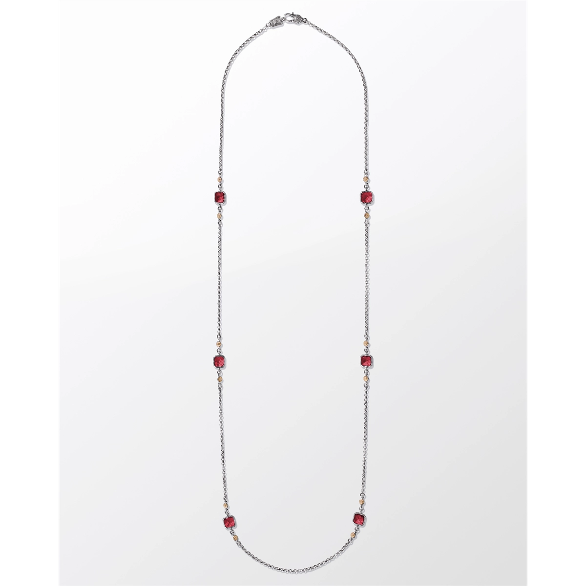 Konstantino Necklaces in Mixed Metals containing Corundum KOMK4792-545-36-6U
