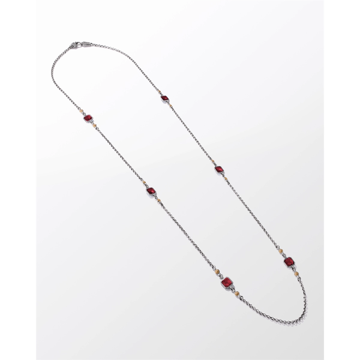 Konstantino Necklaces in Mixed Metals containing Corundum KOMK4792-545-36-6U
