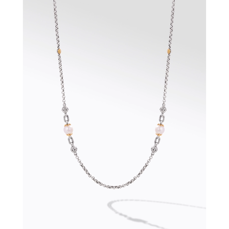 Konstantino Necklaces in Mixed Metals containing Pearl KOMK4795-122-18-2U