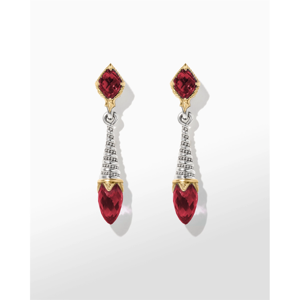 Konstantino Earrings in Mixed Metals containing Corundum SKMK3217-545