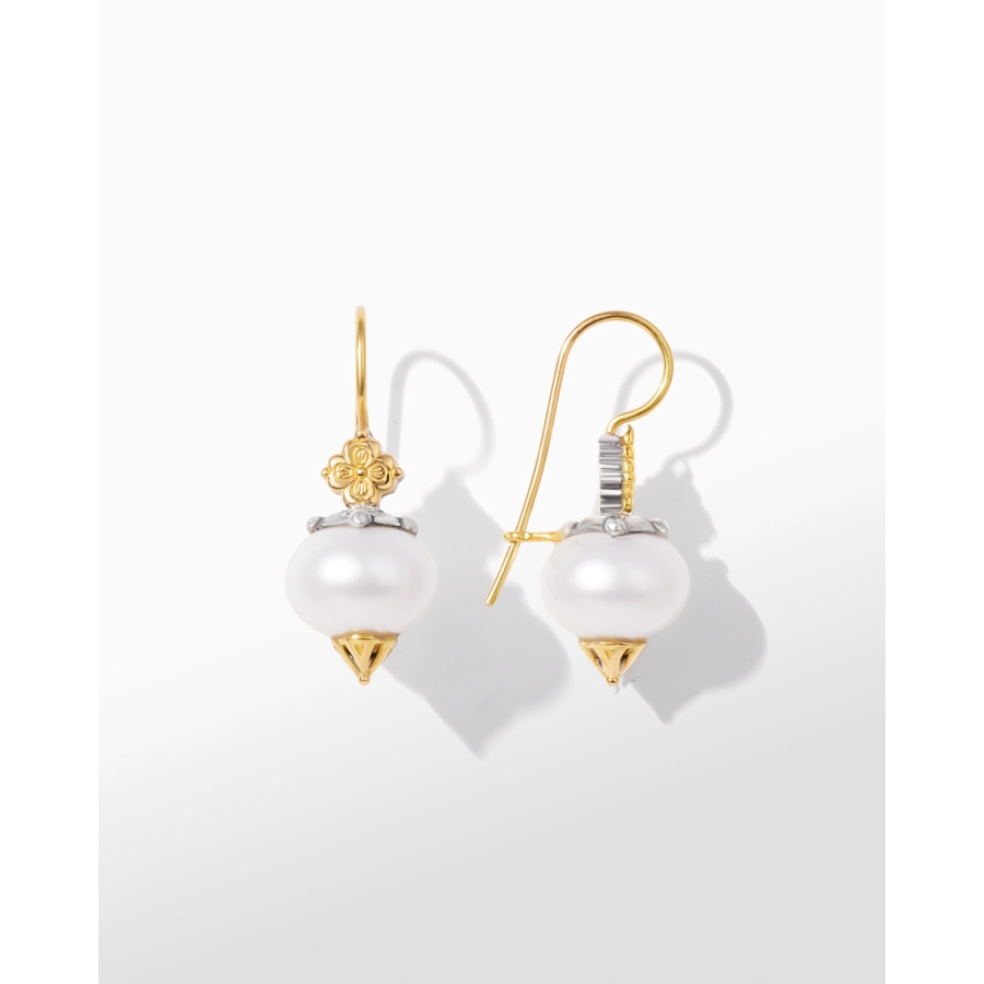 Konstantino Earrings in Mixed Metals containing Pearl SKMK3223-122