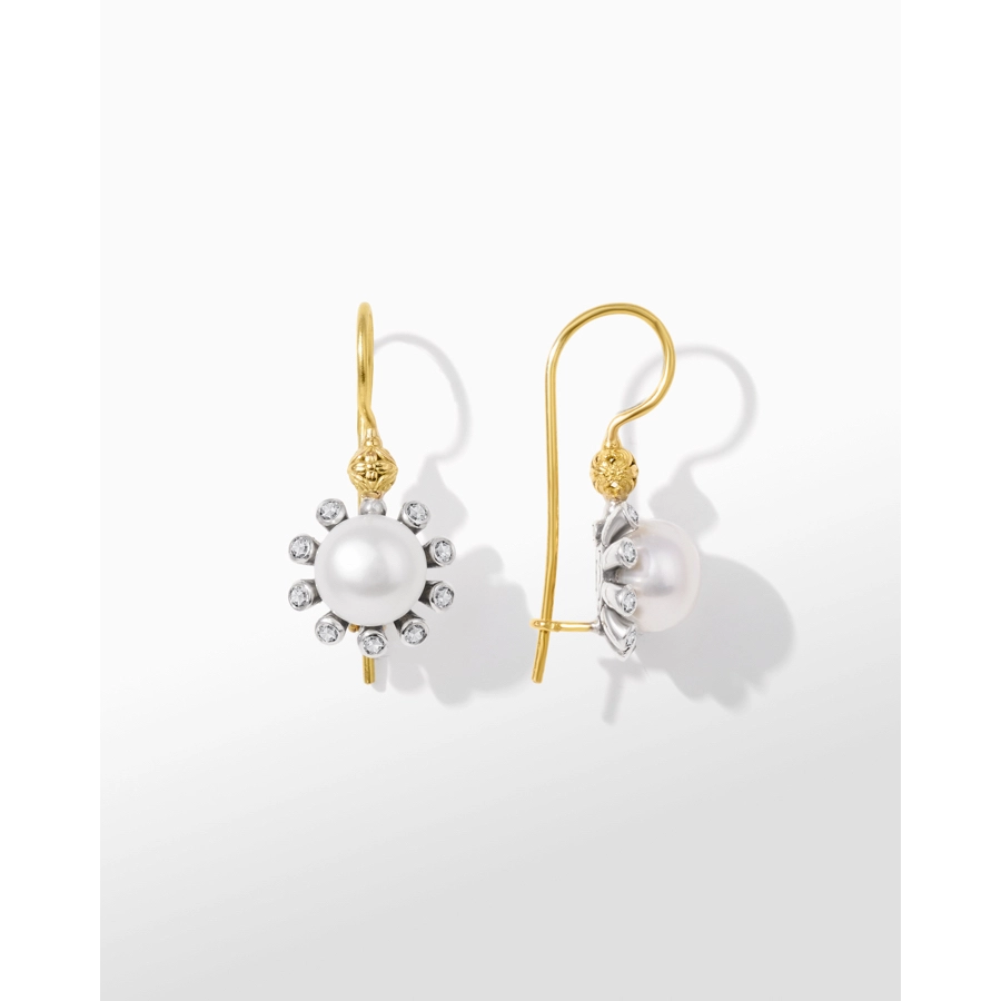 Konstantino Earrings in Mixed Metals containing Other, Multi-gemstone, Pearl SKMK3224-232