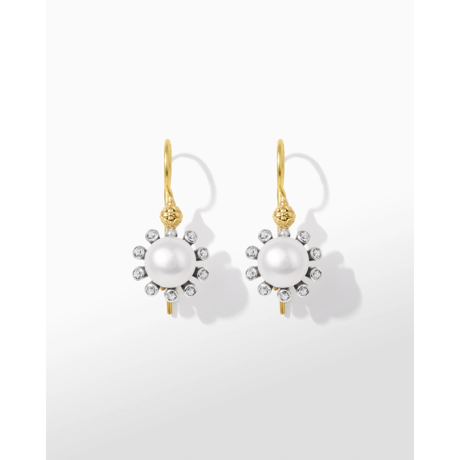 Konstantino Earrings in Mixed Metals containing Other, Multi-gemstone, Pearl SKMK3224-232