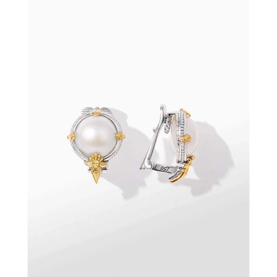 Konstantino Earrings in Mixed Metals containing Pearl SKMK3226-122