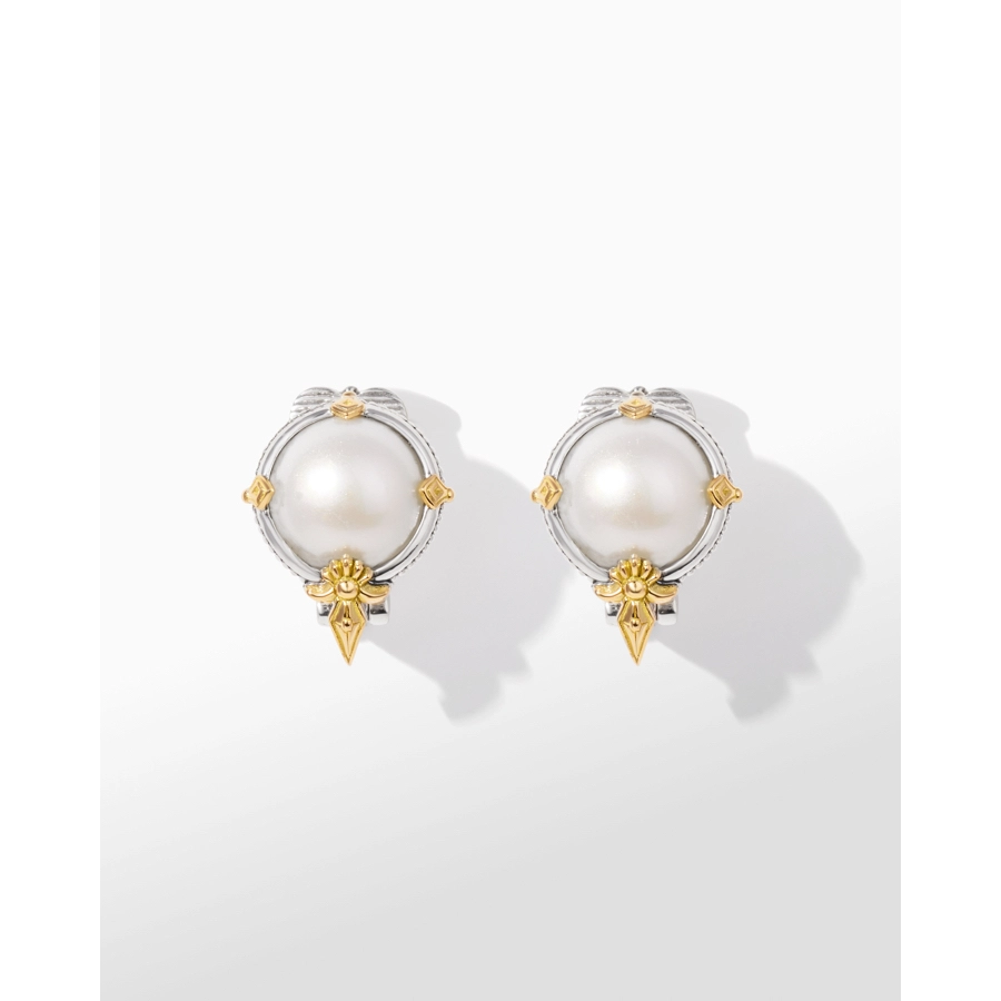 Konstantino Earrings in Mixed Metals containing Pearl SKMK3226-122