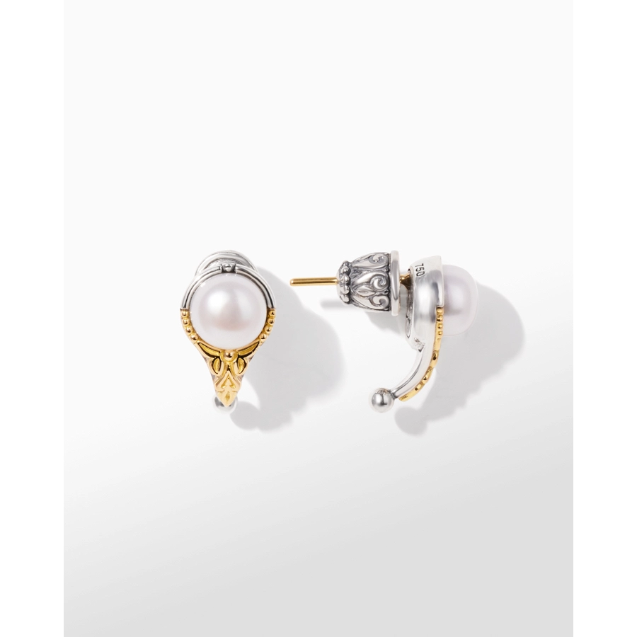 Konstantino Earrings in Mixed Metals containing Pearl SKMK3227-122