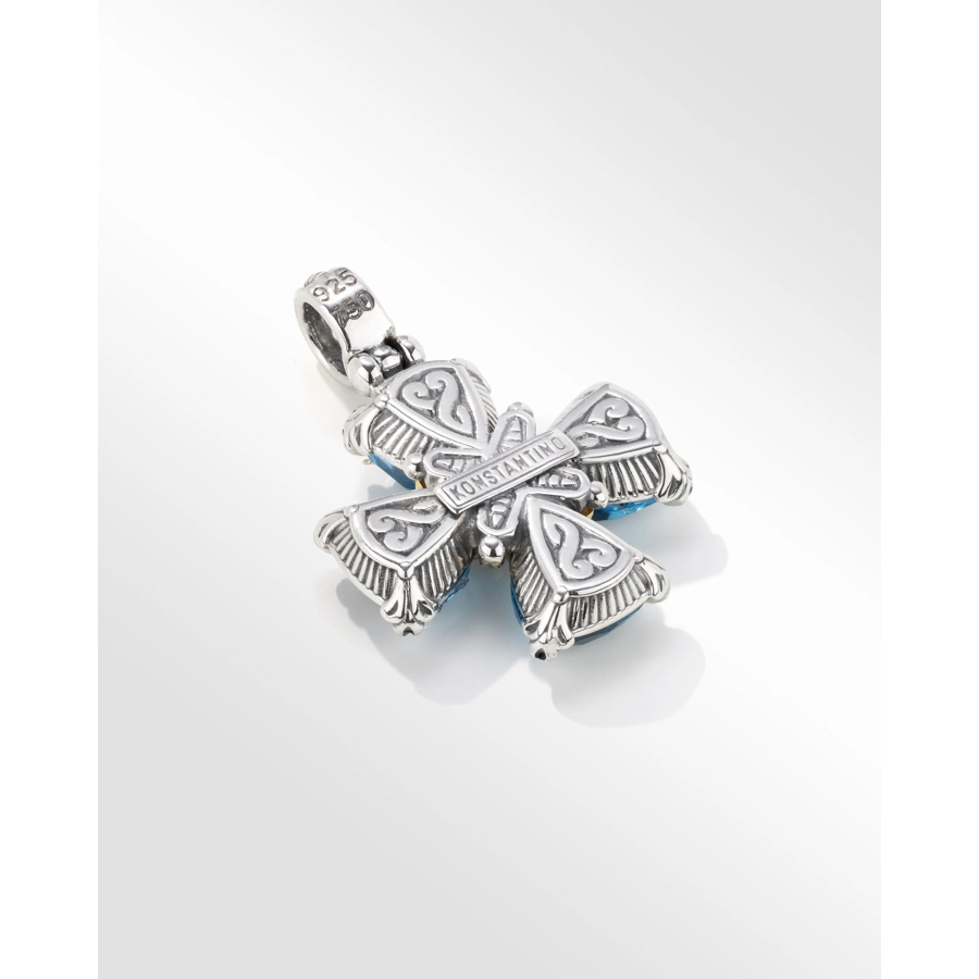 Konstantino Pendants in Mixed Metals containing Black diamond, Black onyx, Multi-gemstone STMK6994-248