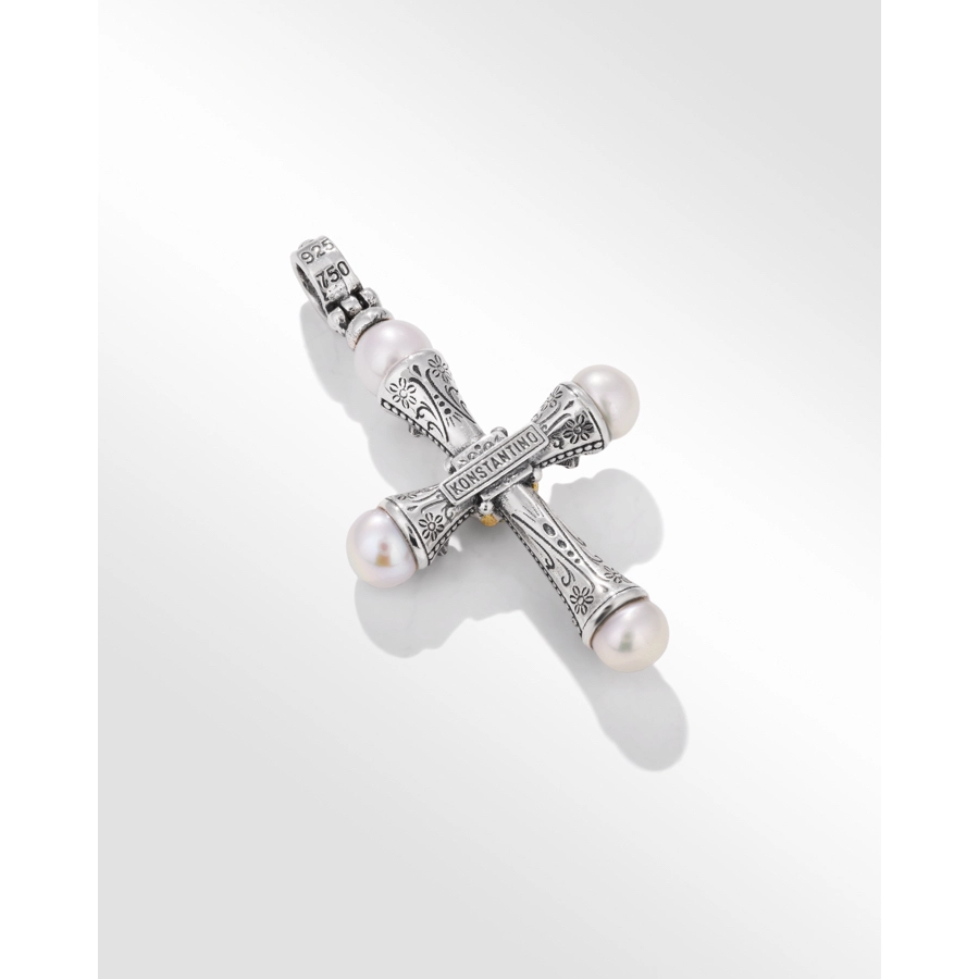Konstantino Pendants in Mixed Metals containing Other, Multi-gemstone, Pearl STMK7000-232