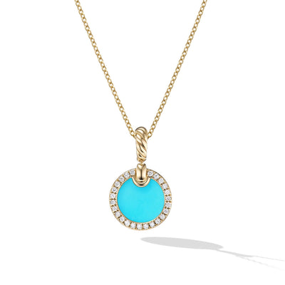 David Yurman Necklaces in Yellow Gold containing Multi-gemstone, Diamond, Turquoise N17657D88DTQDI18