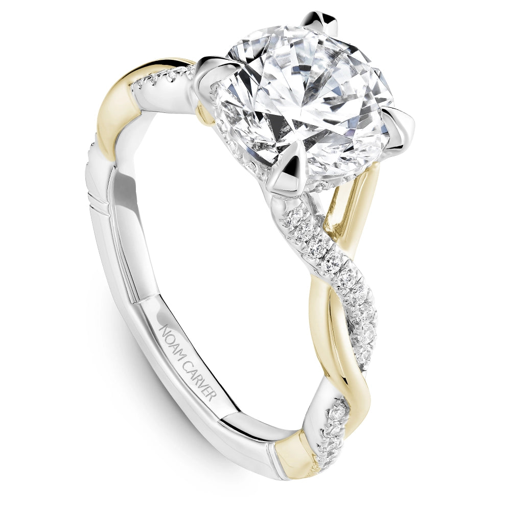Noam Carver  Engagement Rings in Mixed Metals containing Diamond A046-01WYM-FCYA
