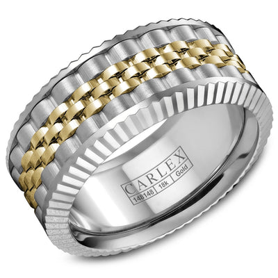 csv_image CrownRing Wedding Ring in Mixed Metals CX3-0008YYWW-S