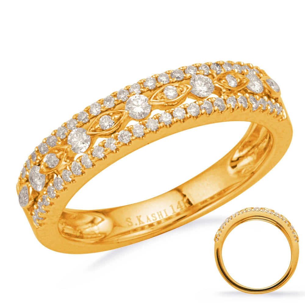 Wedding Bands Rings in Yellow Gold containing Diamond 435762