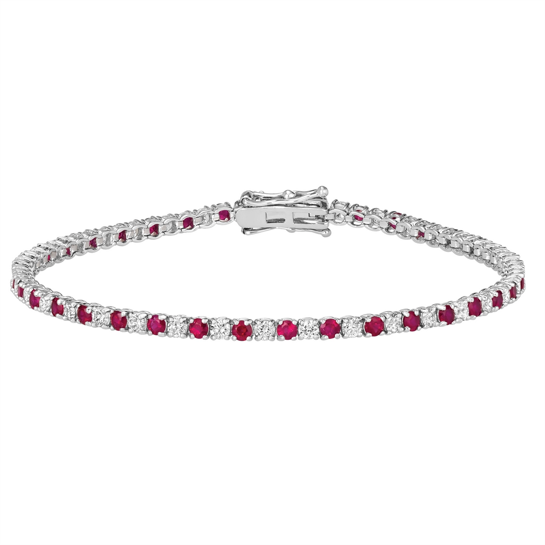 Bracelets Bracelets in White Gold containing Multi-gemstone, Diamond, Ruby 436034