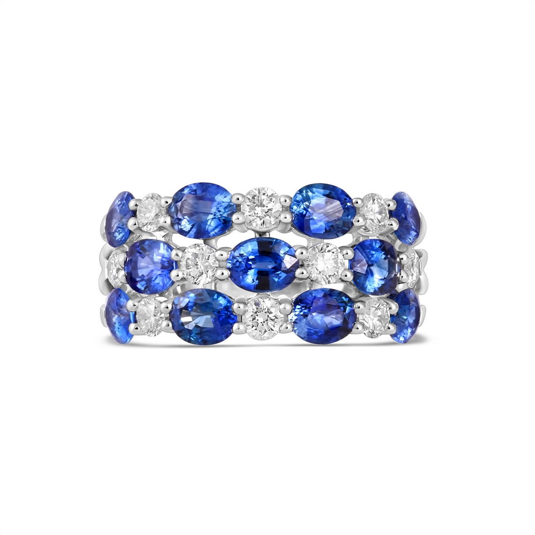 Rings Rings in White Gold containing Multi-gemstone, Diamond, Sapphire R7983P-W