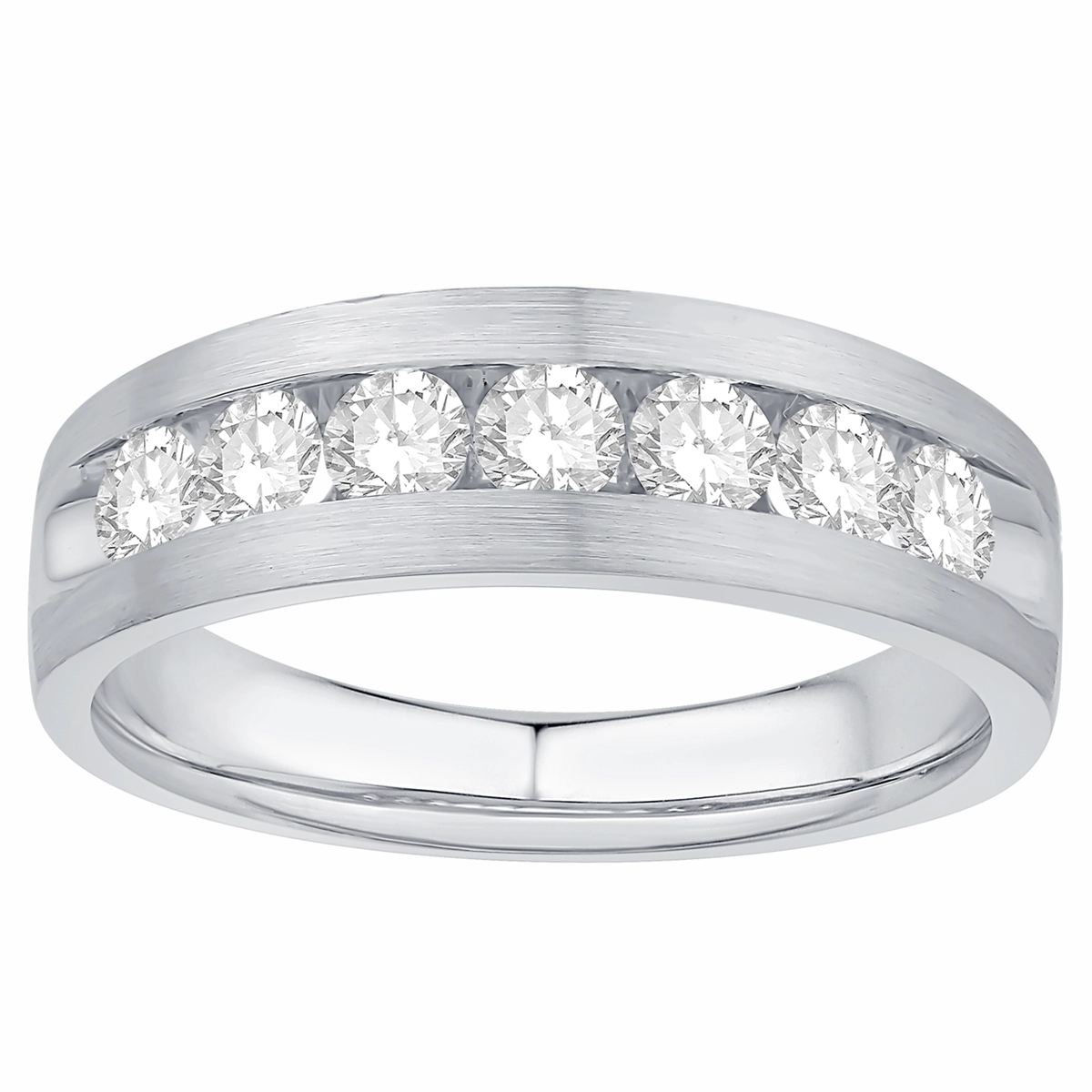 Mens Bands Wedding Rings in White Gold containing Diamond 436215