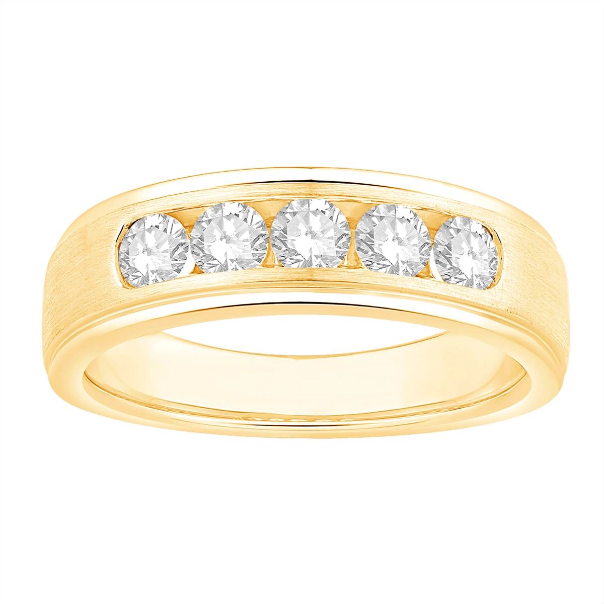 Mens Bands Wedding Rings in Yellow Gold containing Diamond 436241