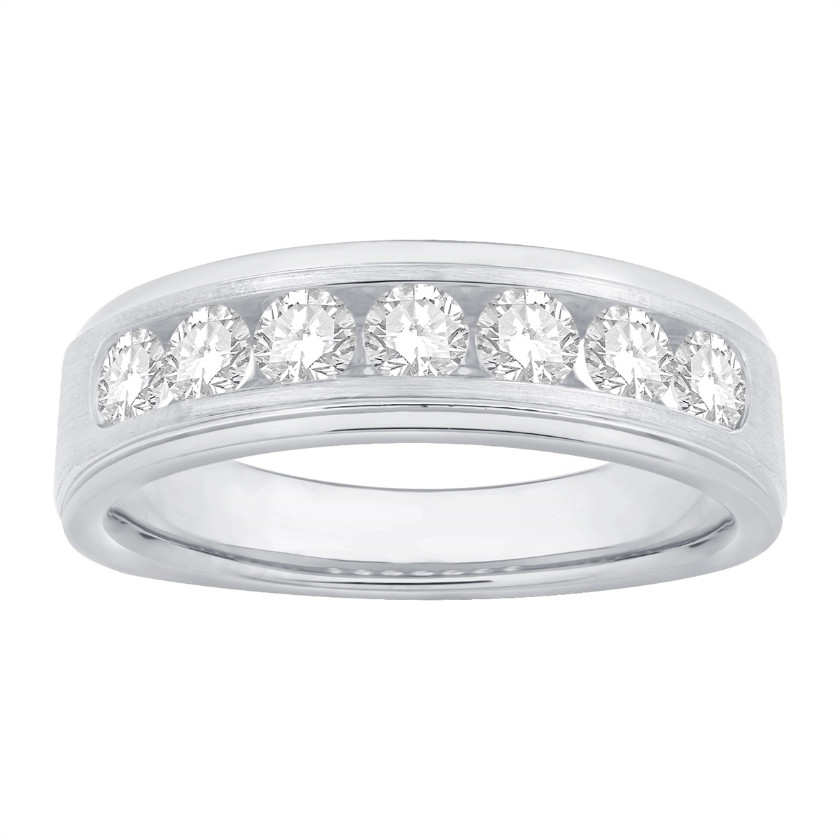Mens Bands Wedding Rings in White Gold containing Diamond 436242