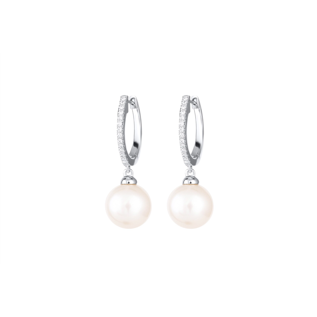 Earrings Earrings in White Gold containing Multi-gemstone, Diamond, Pearl 436260