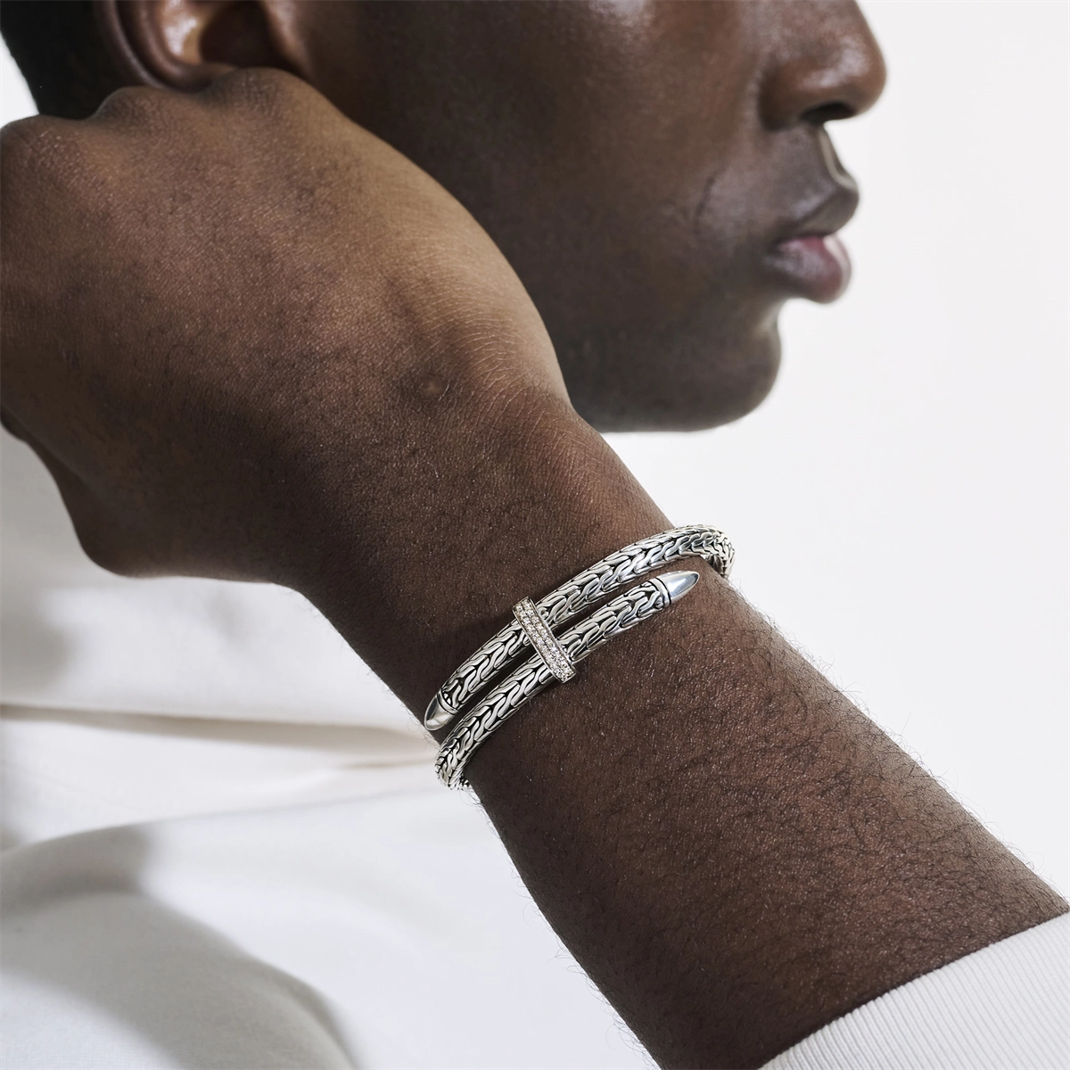 John Hardy Bracelets in Silver containing Diamond CBP9011072DIXM-L