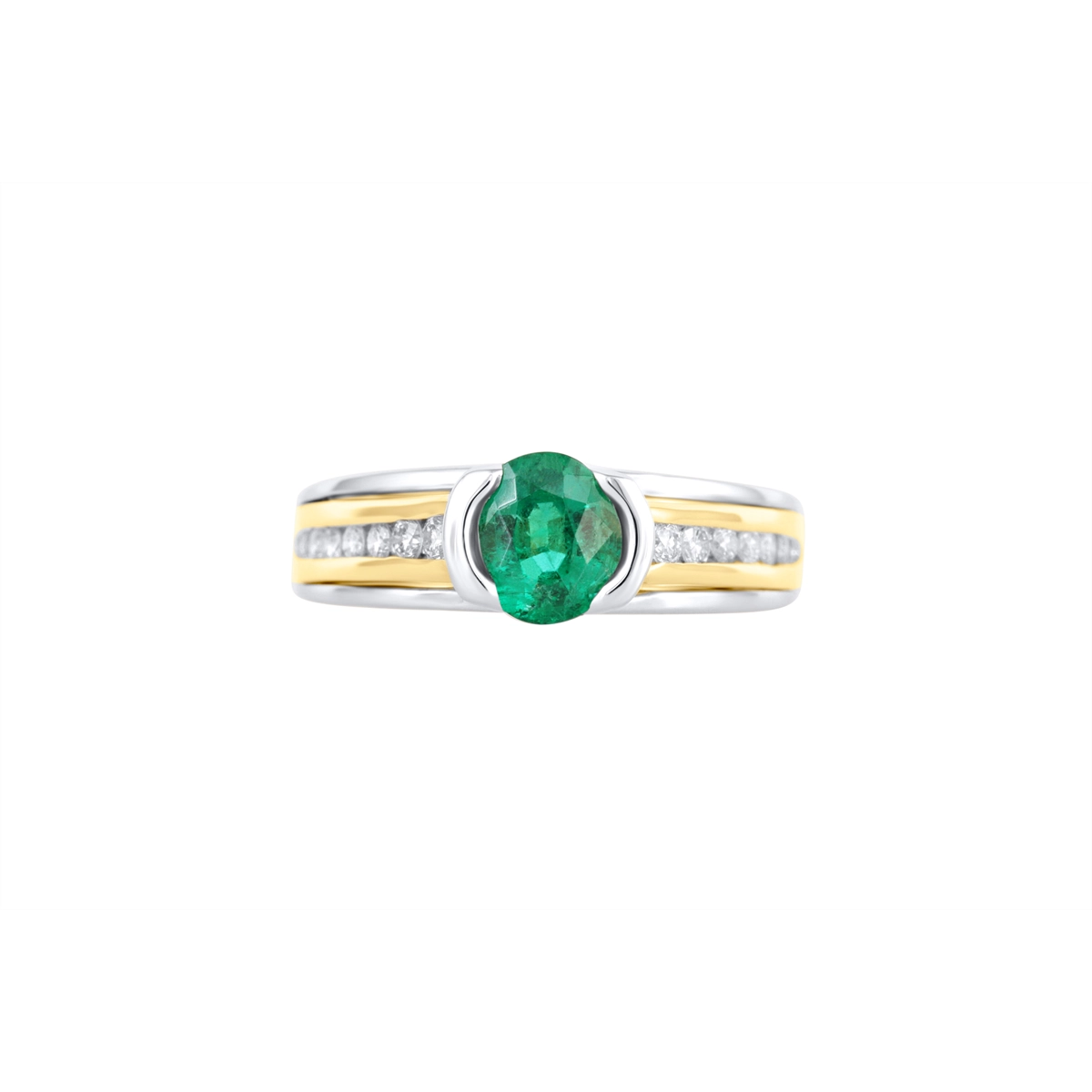 Undefined Rings in Platinum/Palladium containing Multi-gemstone, Diamond, Emerald 436439