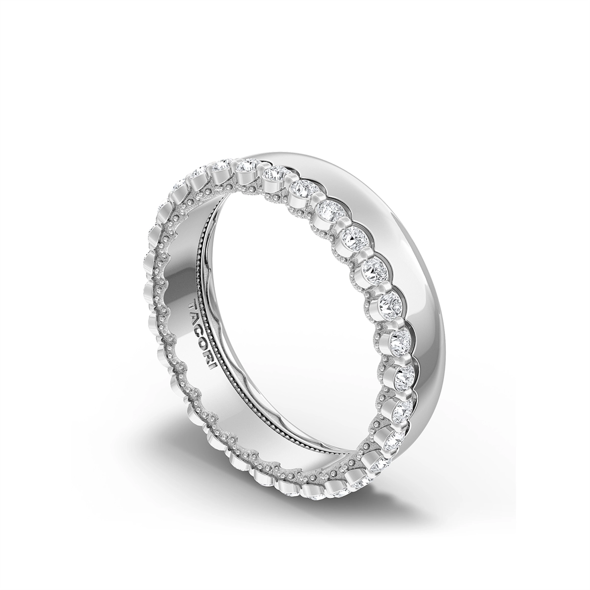 Tacori Wedding Rings in White Gold containing Diamond 153-6WD SM