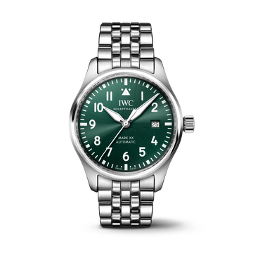 IWC Pilot's watch Mark XX Green Arabic Dial Steel Bracelet IWC Pilot's watch Mark XX Green Arabic Dial Steel Bracelet