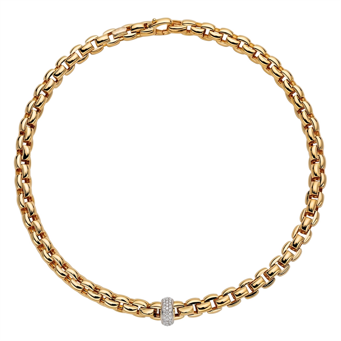 FOPE Necklaces in Mixed Metals containing Diamond 60711CX_PB_G_XBX_043
