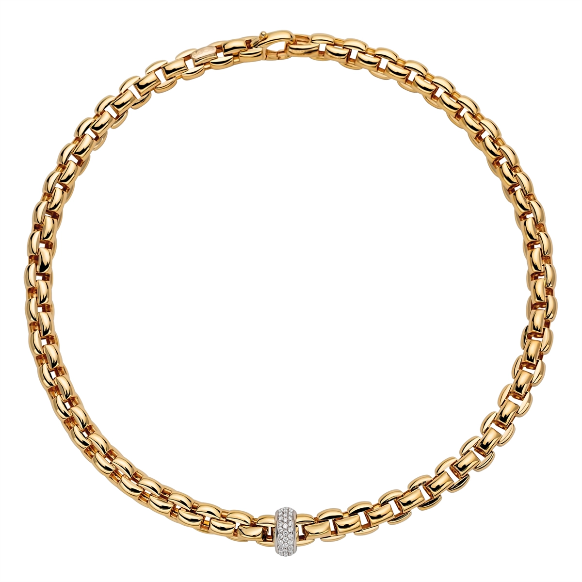 FOPE Necklaces in Mixed Metals containing Diamond 60711CX_PB_G_XBX_043