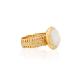 Anna Beck Rings in Mixed Metals containing Pearl RG10361-GPL